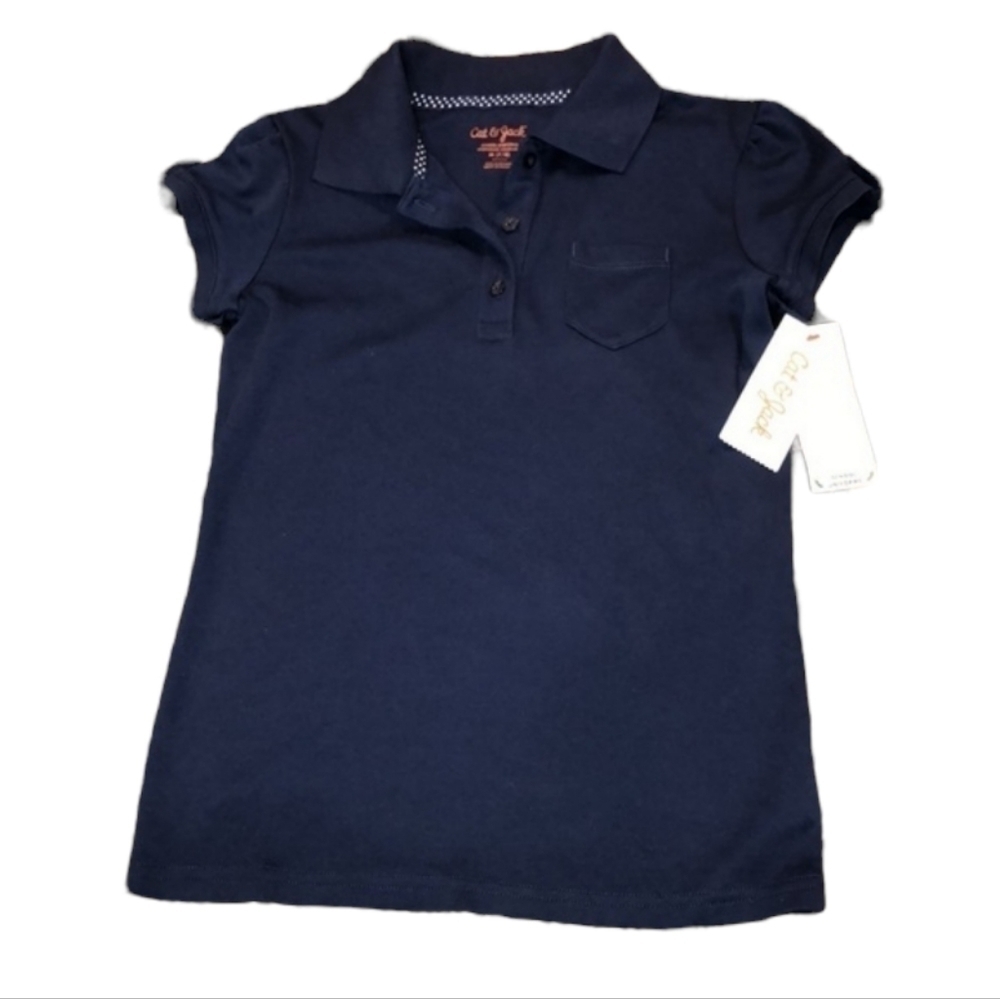 5/$25 Cat & Jack Size medium 7/8 school uniform polo shirt. New with tags